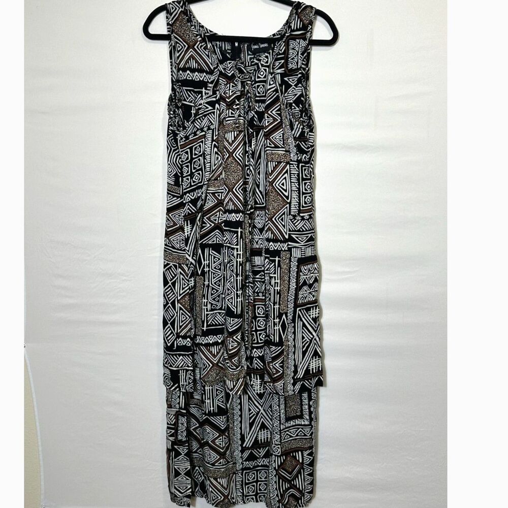 Jamie Brooke Vintage Woman Maxi Dress Size L Langenlook Tribal Sleeveless